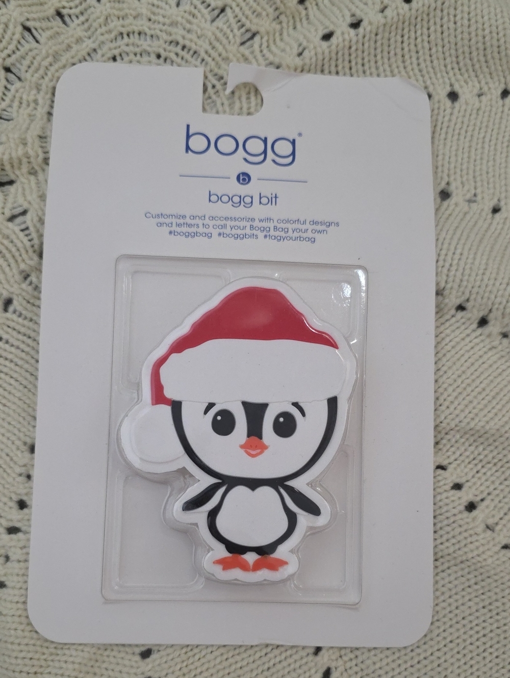 Bogg Penguin Bogg Bit Charm in Red & White
